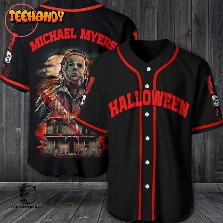 Halloween MM Evil House Baseball Jersey