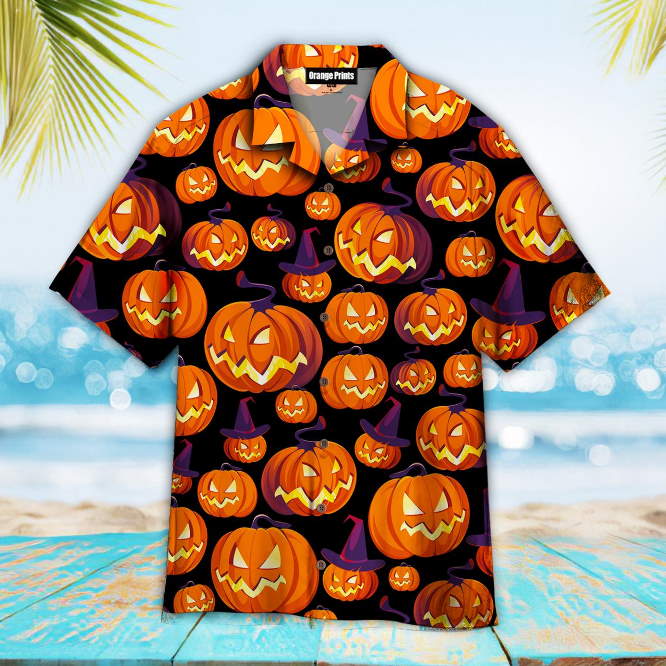 Halloween Pumpkin Hawaiian Shirt