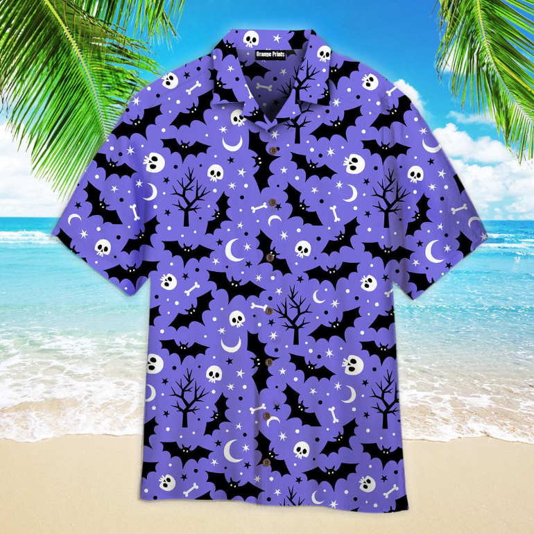 Halloween Scary Night Pattern Hawaiian Shirt