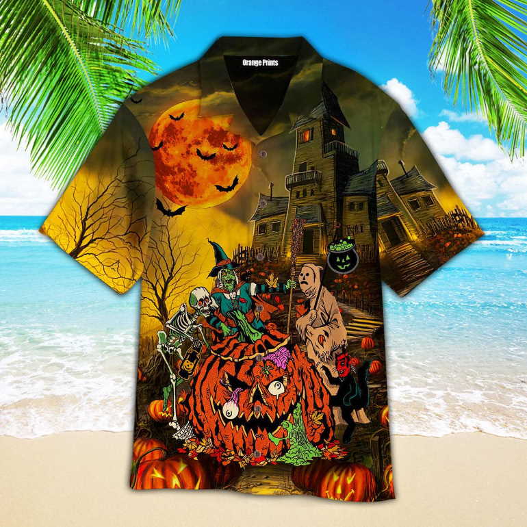 Halloween Screaming Hawaiian Shirt