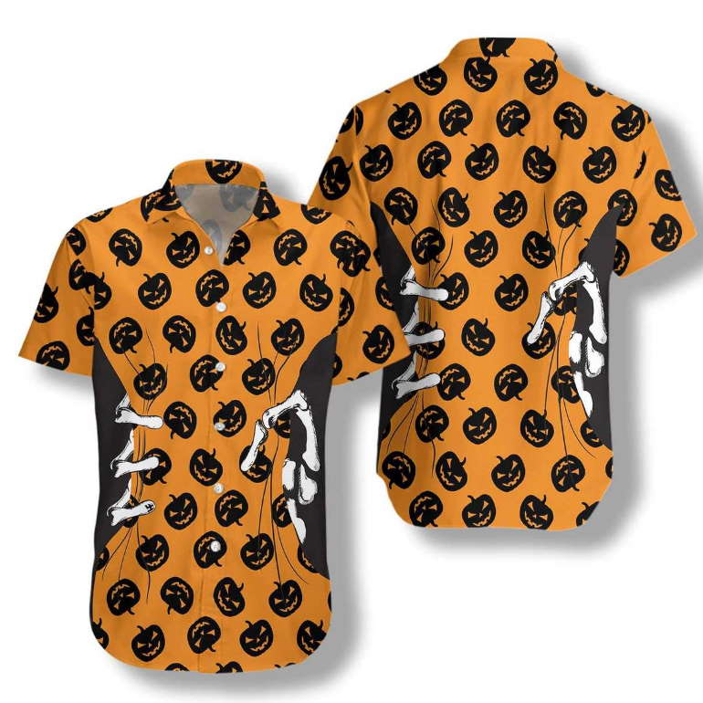 Halloween Skeleton Hand Hawaiian Shirt