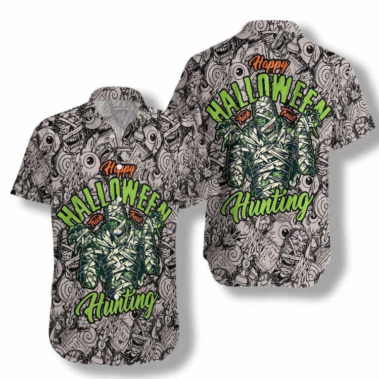 Halloween Vintage Scary Mummy Hawaiian Shirt