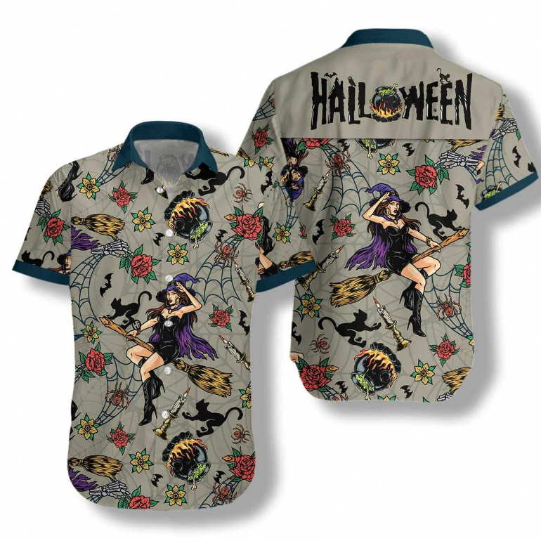 Halloween Witches Night Hawaiian Shirt