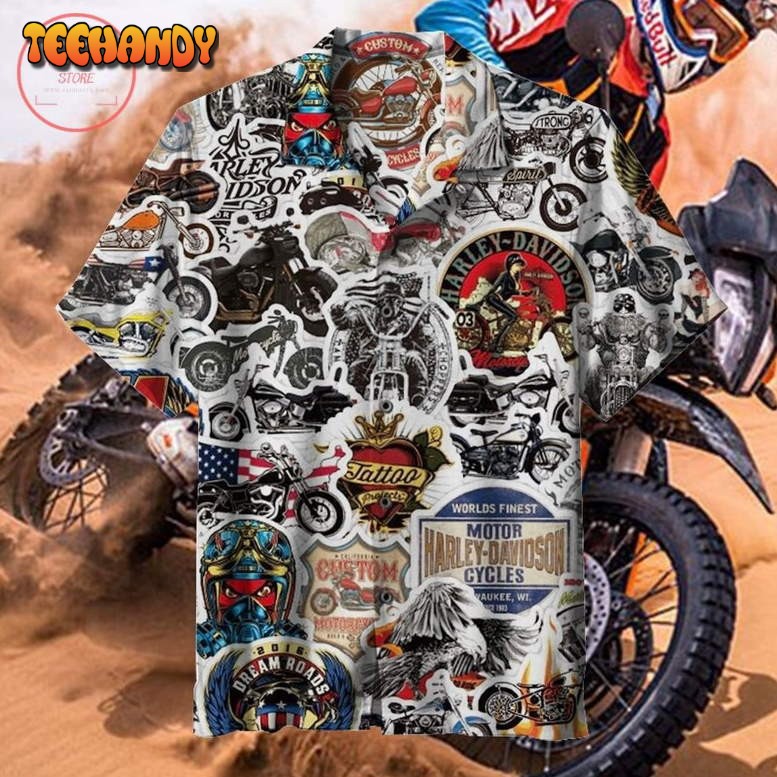 Harley Motors Commemorative Hawaiian Shirt