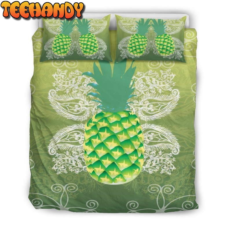 Hawaii Pineapple Paisley Bedding Set