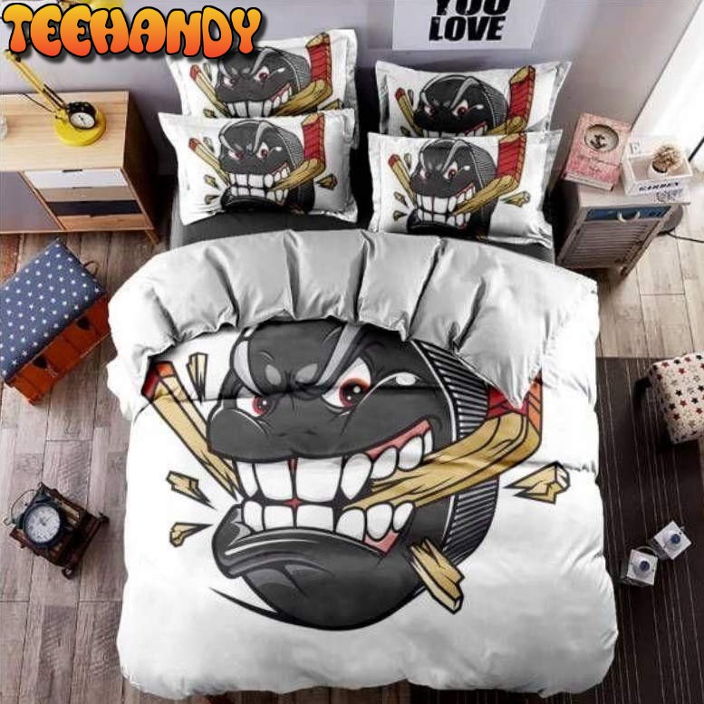 Hockey Skull Angry Bedding Set