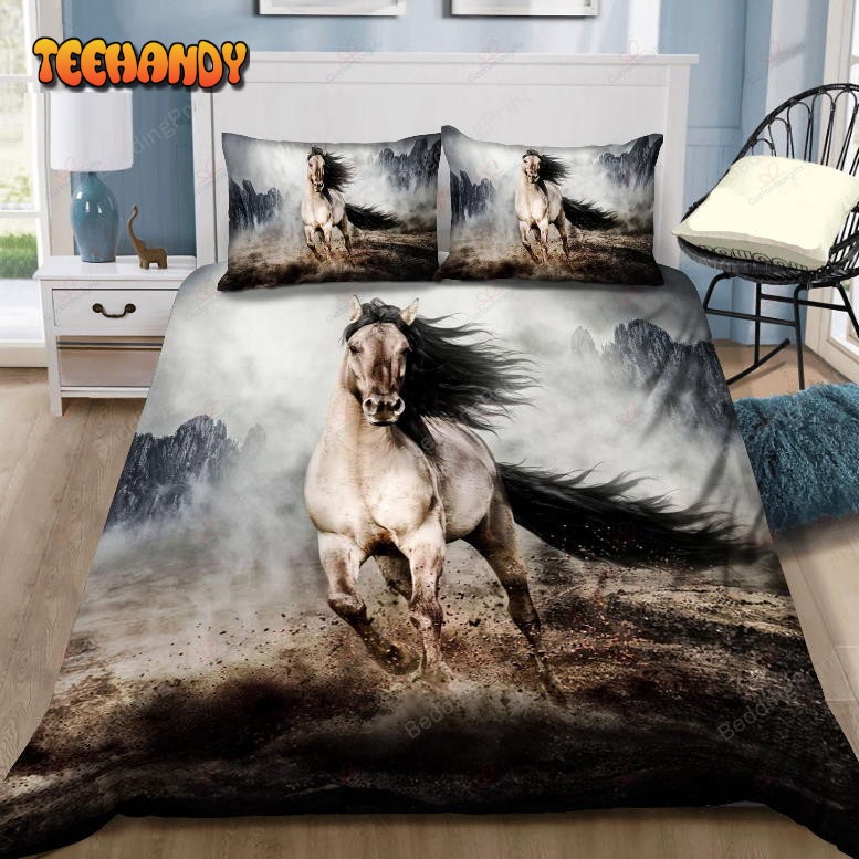 Horse Running Duvet Cover Bedding Set