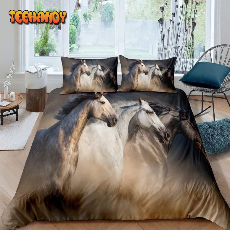 Horses Bedding Set Bed Sheet Duvet Cover Bedding Set