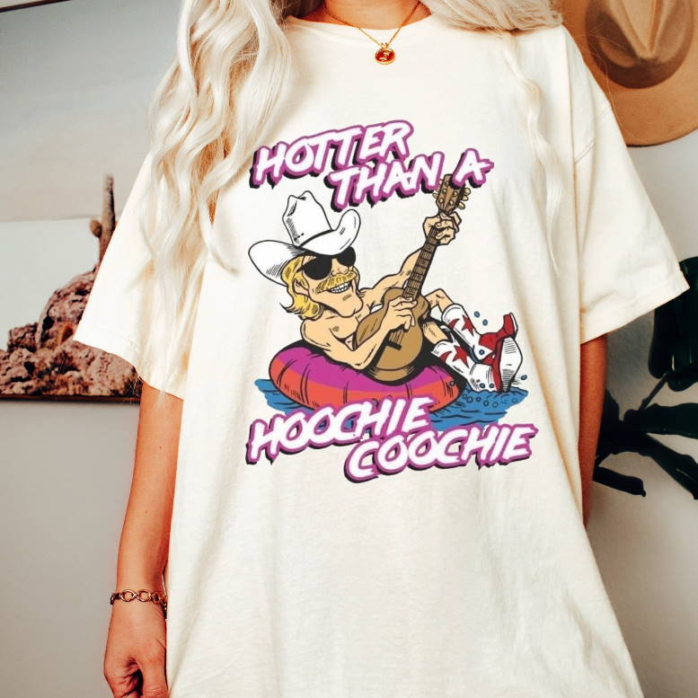 Hotter Than A Hoochie Coochie Vintage Style T Shirt Alan Jackson T-shirt