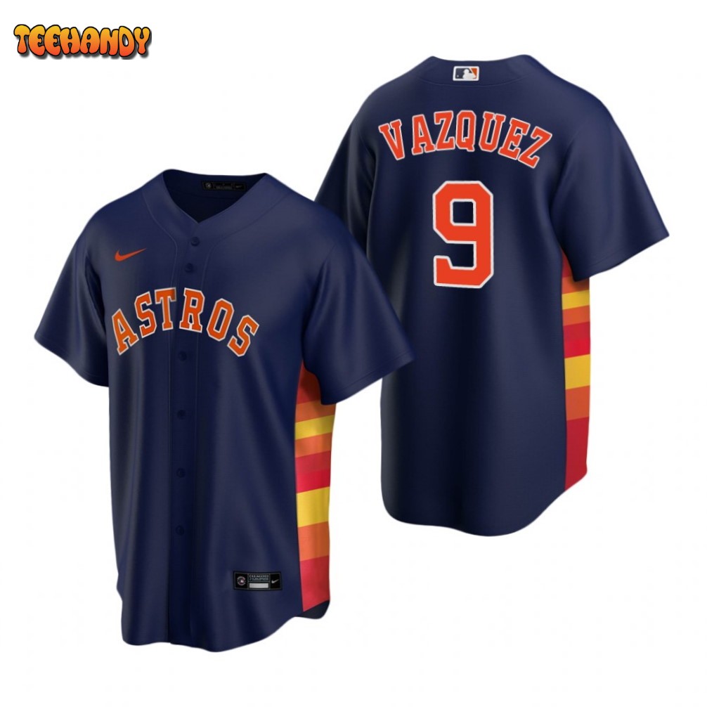 Houston Astros Christian Vazquez Navy Alternate Replica Jersey