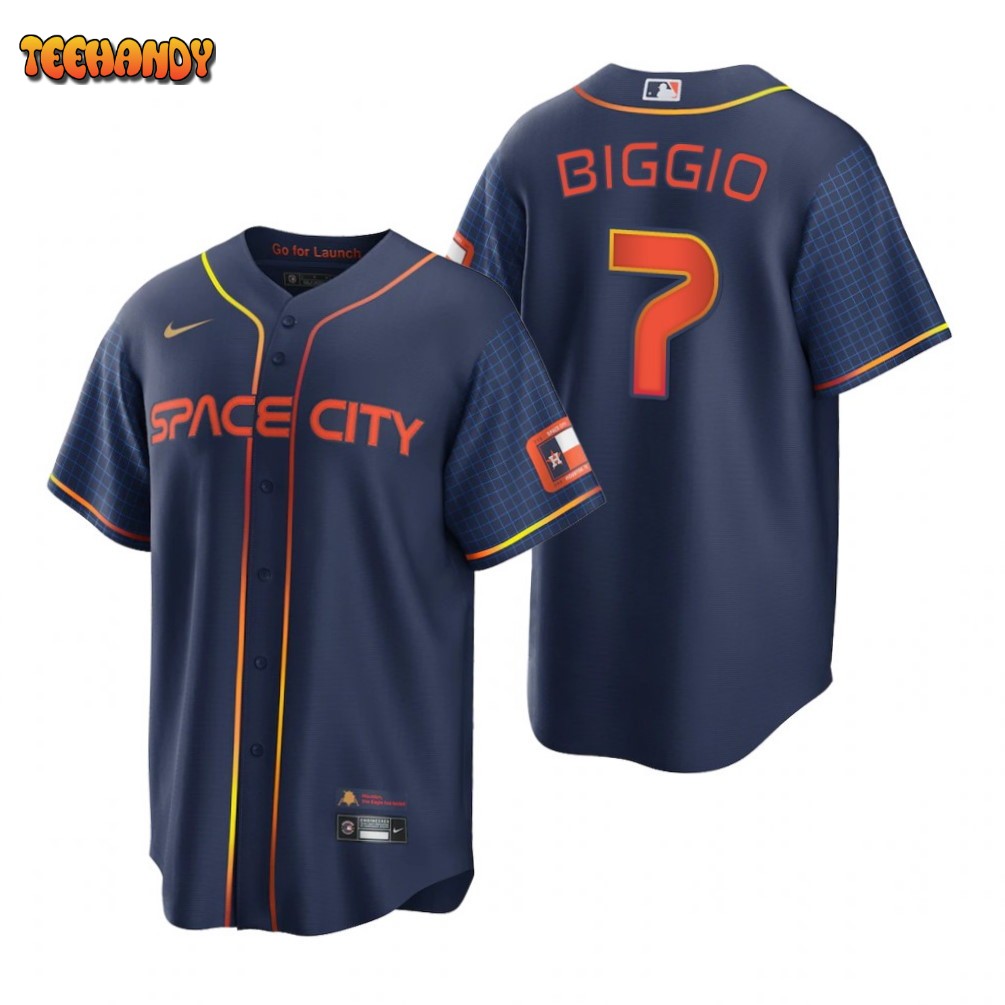 Houston Astros Craig Biggio Replica 2022 City Connect Navy Jersey