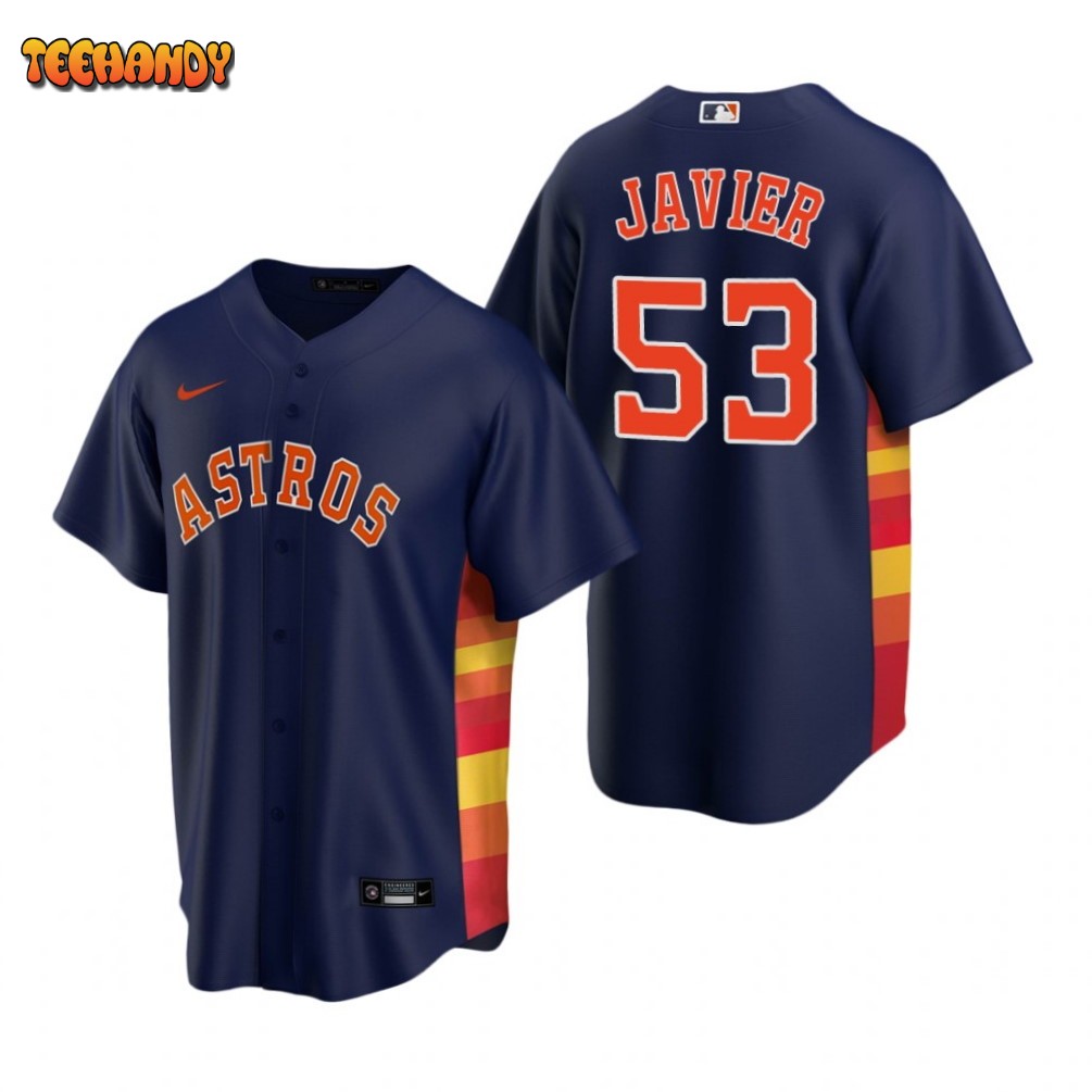 Houston Astros Cristian Javier Navy Alternate Replica Jersey