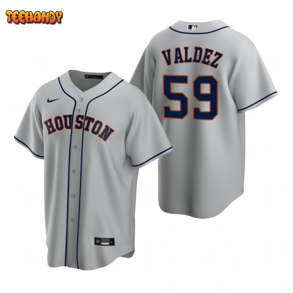 Houston Astros Framber Valdez Gray Road Replica Jersey