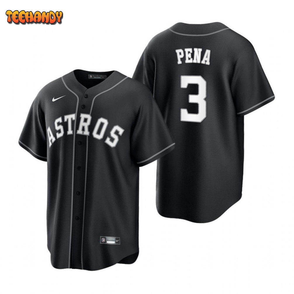 Houston Astros Jeremy Pena Black White Fashion Replica Jersey