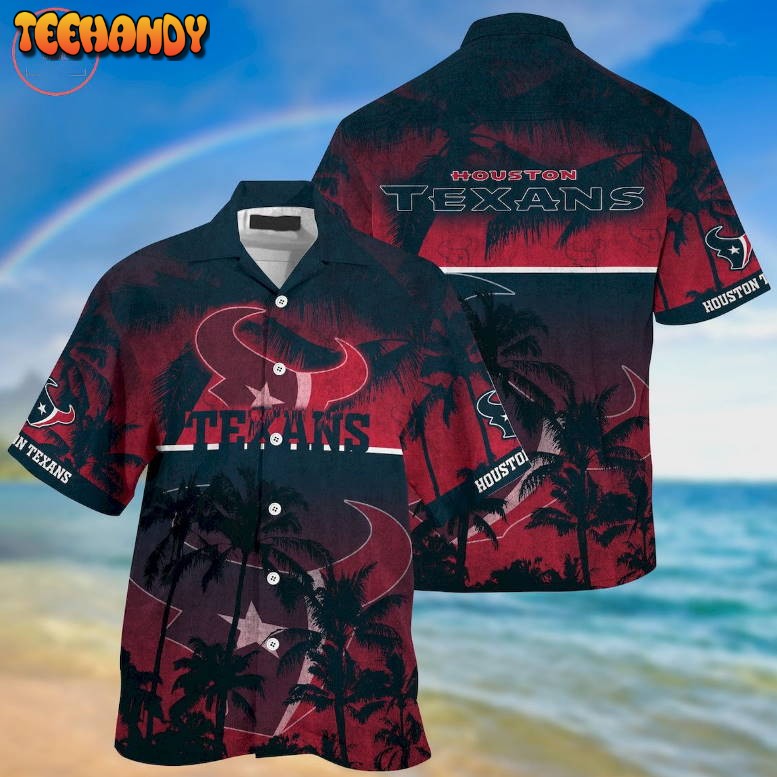 Houston Texans Palm Hawaiian Shirt