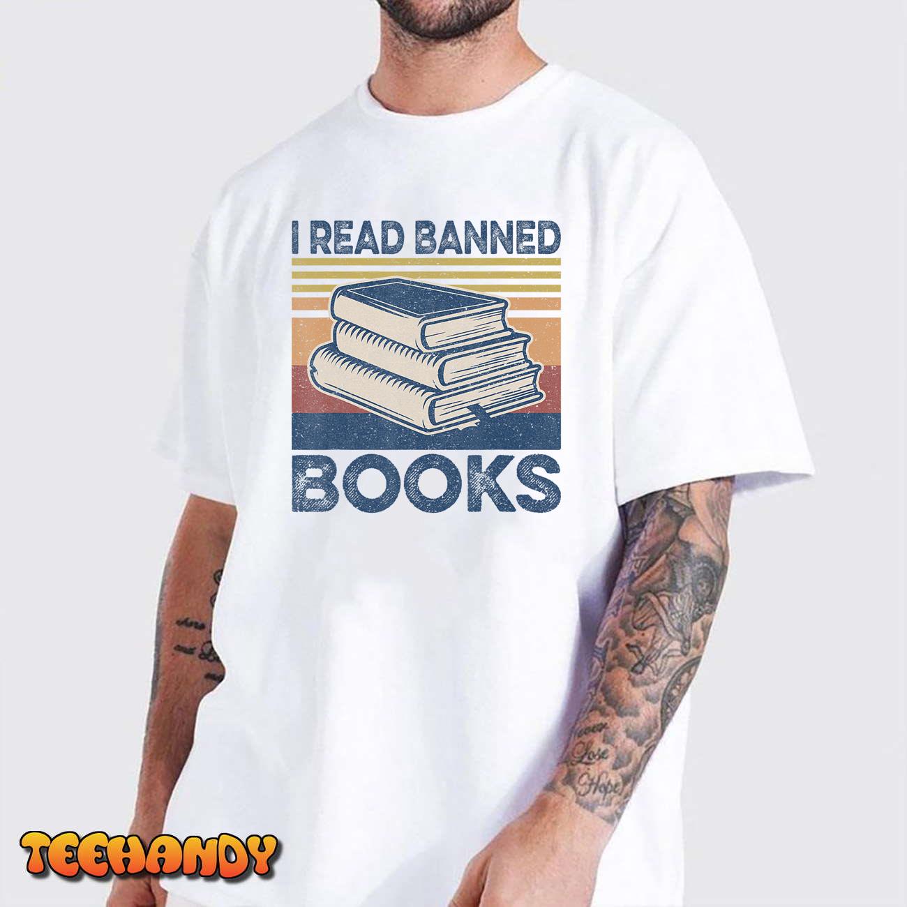 I Read Banned Books Week Librarian Freedom Reader Nerd Men T-Shirt