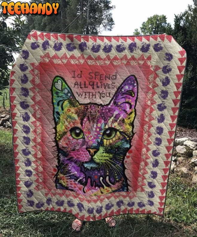 I’D Spend Alllives With You Cat 3D Customized Quilt Blanket