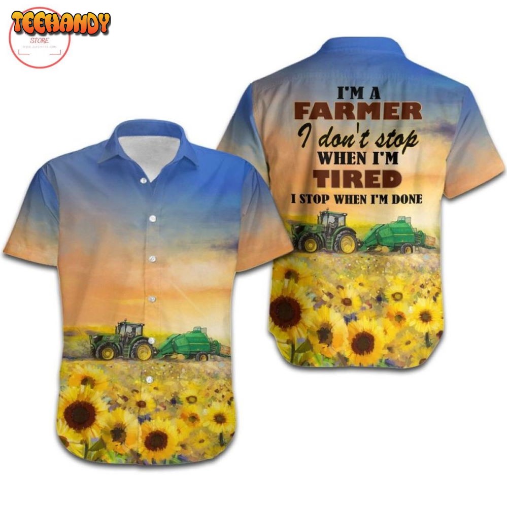 I’m A Farmer Tractor Hawaiian Shirt