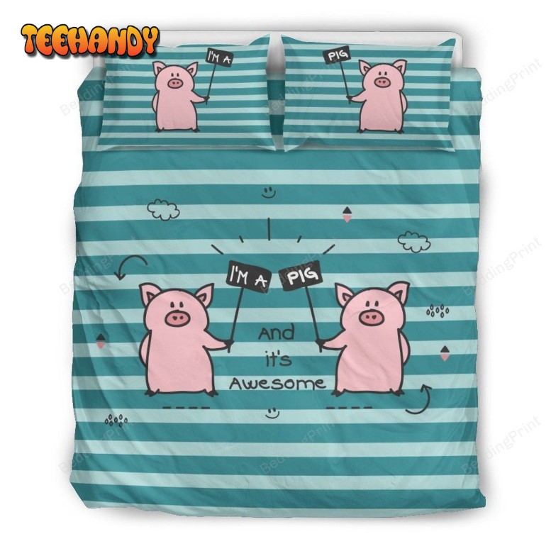 I’M A Pig Beige Duvet Cover Bedding Set