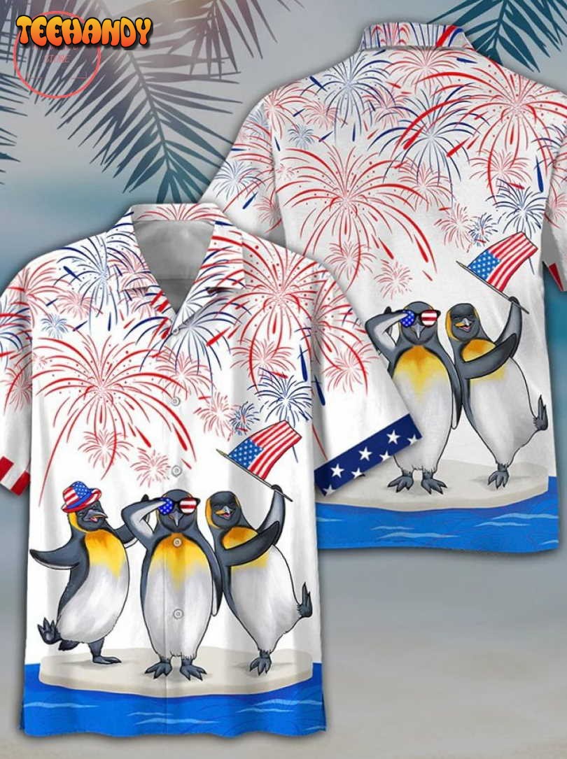 Independence Day Is Coming Penguin Hawaiian Shirt