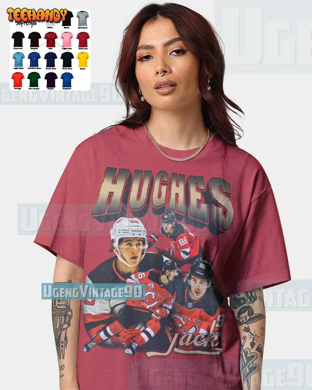 Jack Hughes Shirt Vintage 90s Grapic Unisex Sweatshirt