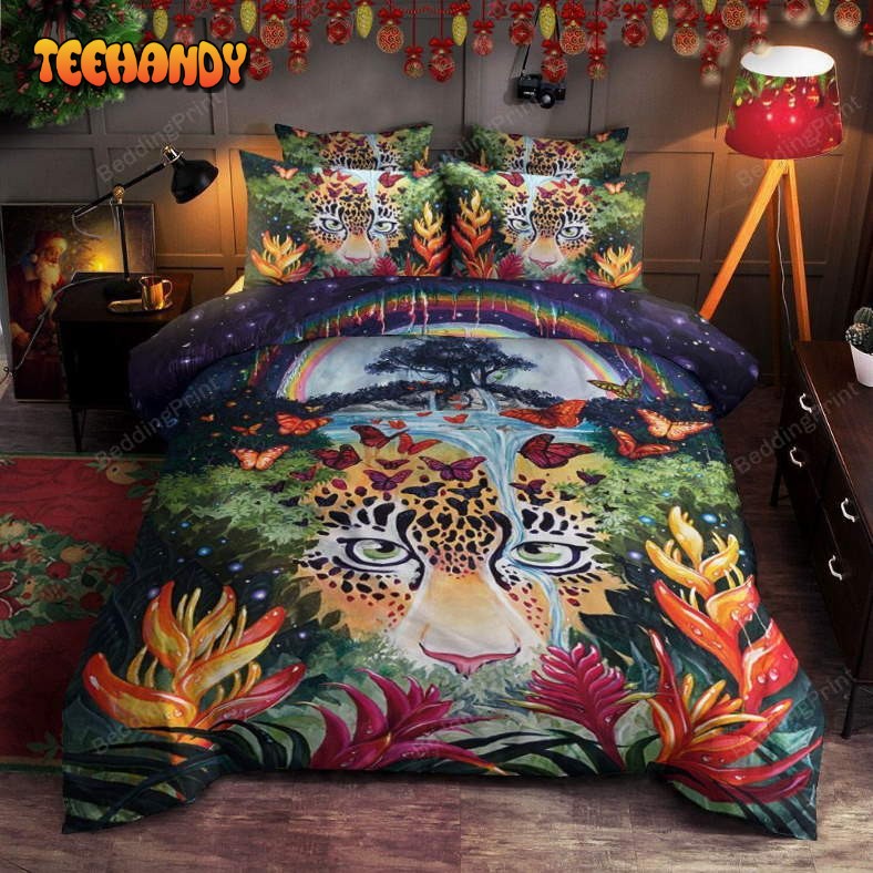 Jaguar Butterfly Jungle Bedding Set