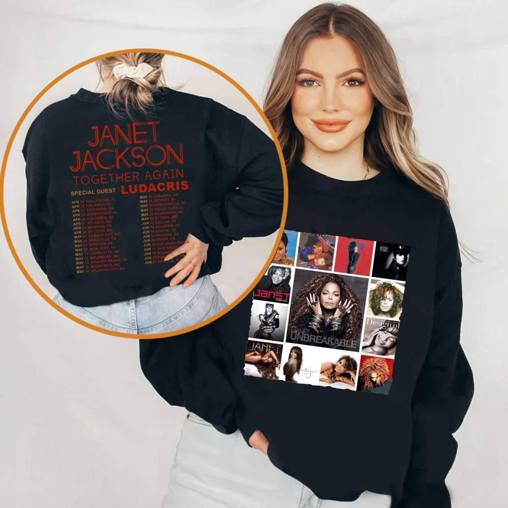 Janet Jackson Together Again Tour 2023 Shirt, Country Music Together Again Tour Hoodie