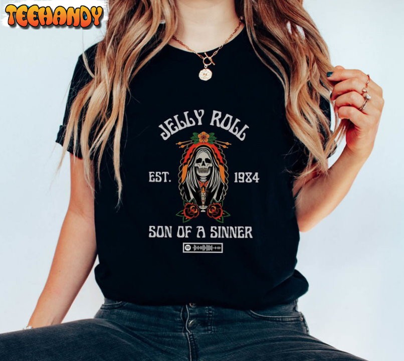 Jelly Roll Son Of A Sinner Shirt, Rock Bunniexo Unisex T-shirt Hoodie