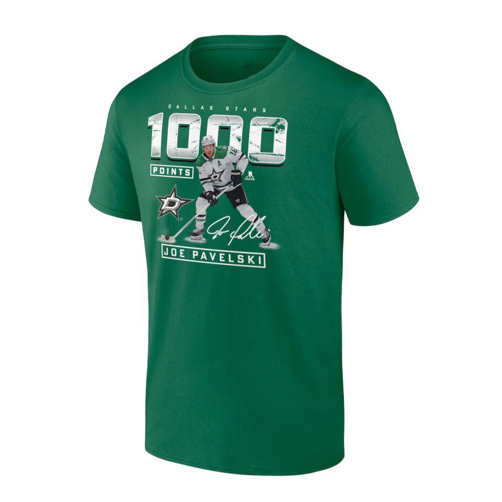 Joe Pavelski Dallas Stars 1,000 Career Points T-Shirt