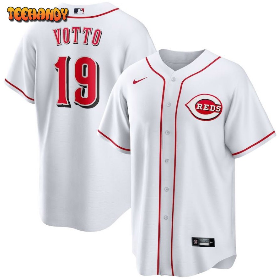 Joey Votto Cincinnati Reds Home Replica Player Name Jersey – White