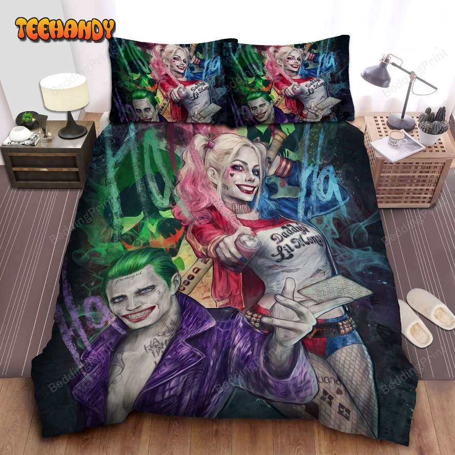 Joker &amp Harley Bed Sheets Duvet Cover Bedding Set