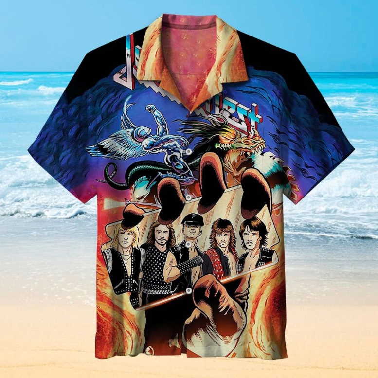 Judas Priest Vintage 3D All Print Hawaiian Shirt