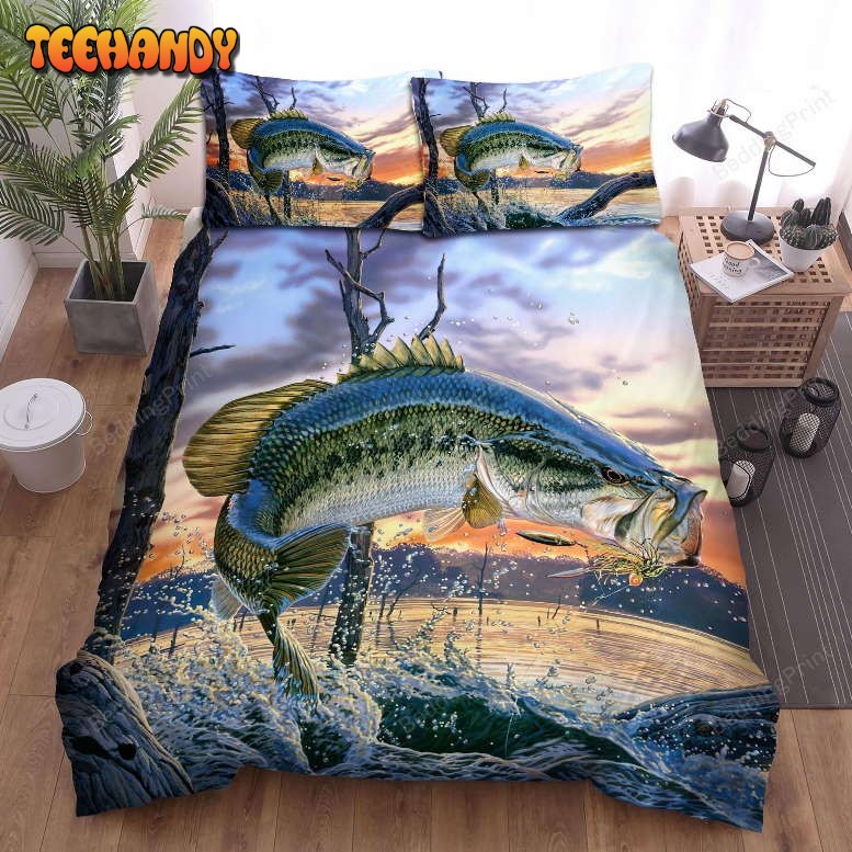 Jumping Fish And Tree Wallpaper Bedding Sets