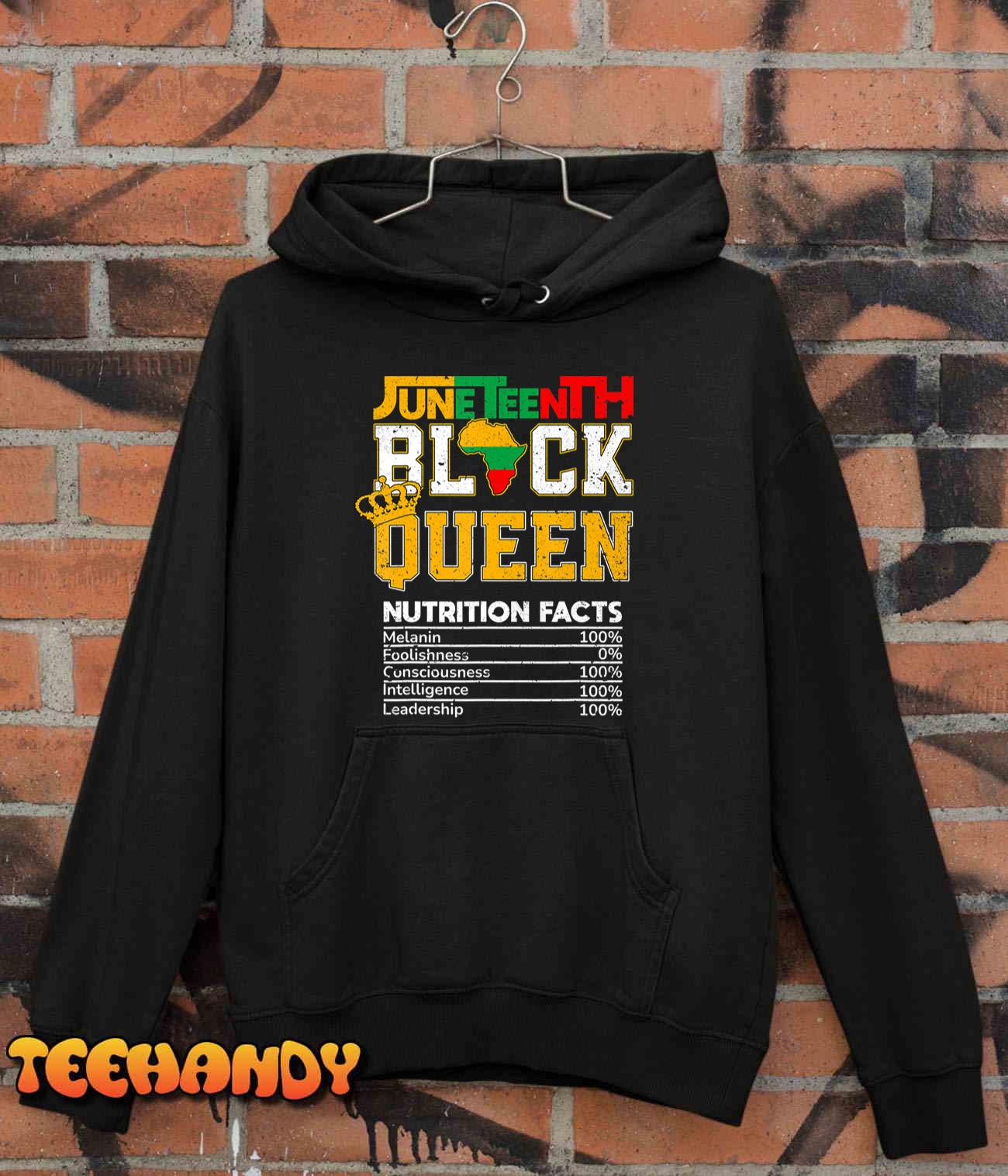 Juneteenth Black Queen Nutrition African American Women Girl T-Shirt