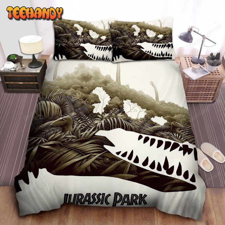 Jurassic Park Dinosaur Head Digital Artwork Bedding Sets