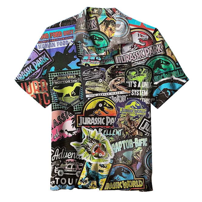 Jurassic Park World 3D All Printed Hawaiian Shirt