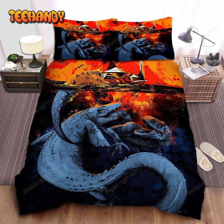 Jurassic World T-Rex Vs Mosasaurus Underwater Fight Bedding Set