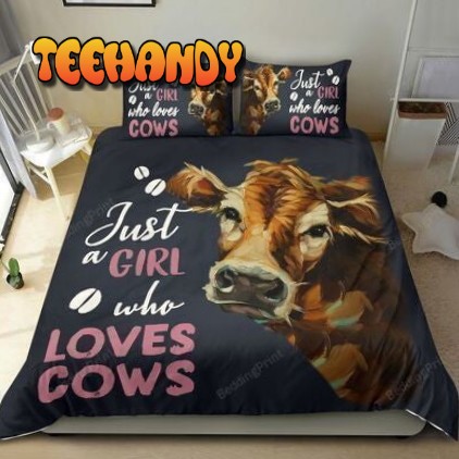 Just A Girl Who Loves Cows Brown Cow Bedding Set