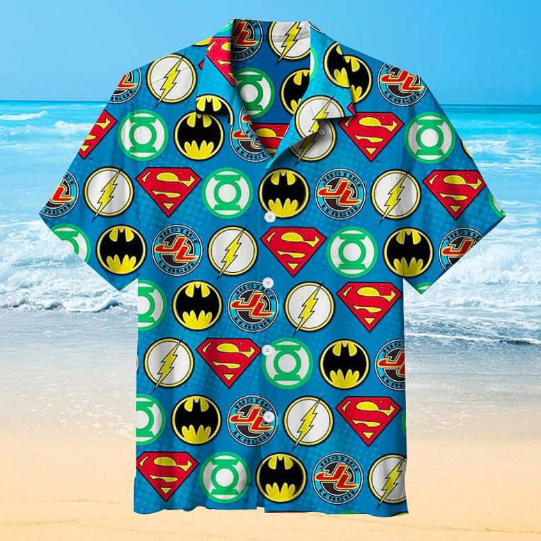 Justice League Universal 3D All Print Hawaiian Shirt