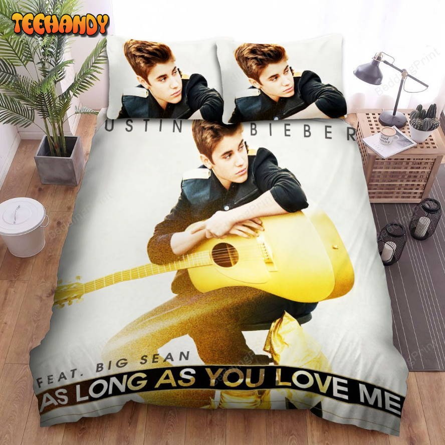 Justin Bieber As Long As You Love Me Single Art Cover Bedding Set