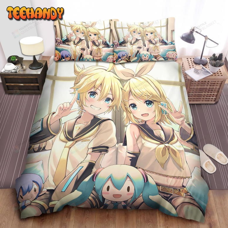 Kagamine Rin And Kagamine With Vocaloid Dolls Len Bedding Set