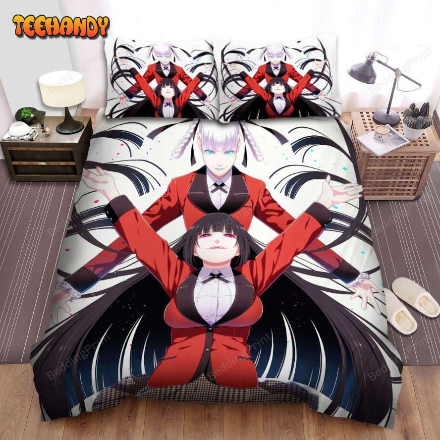 Kakegurui Yumeko And Kirari Bed Sheets Duvet Cover Bedding Set