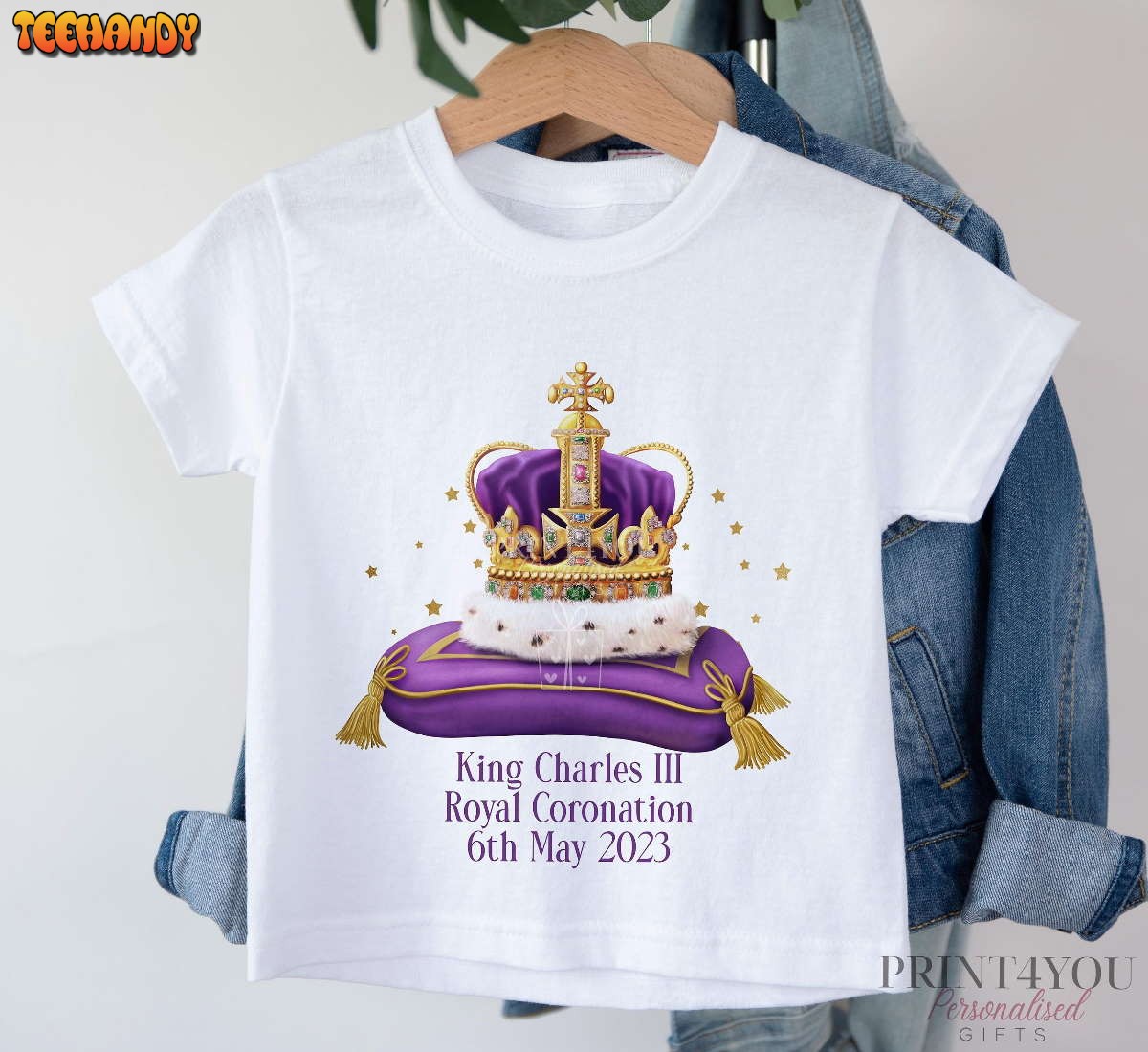 Kid’s Coronation T-shirt King Charles III Crown Coronation Celebration T-Shirt