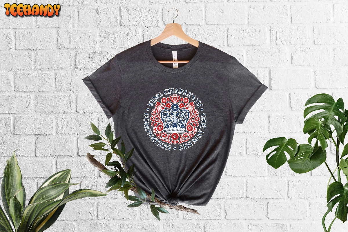 King Charles III Coronation Souvenir T-Shirt, Official Coronation 2023 Logo Shirt