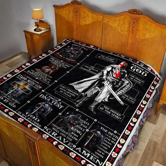 Knight Templar Like 3D Quilt Blanket