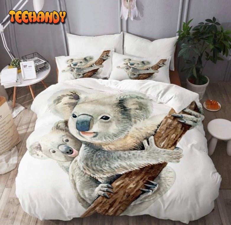 Koala Mom And Baby On The Tree Bedding Set