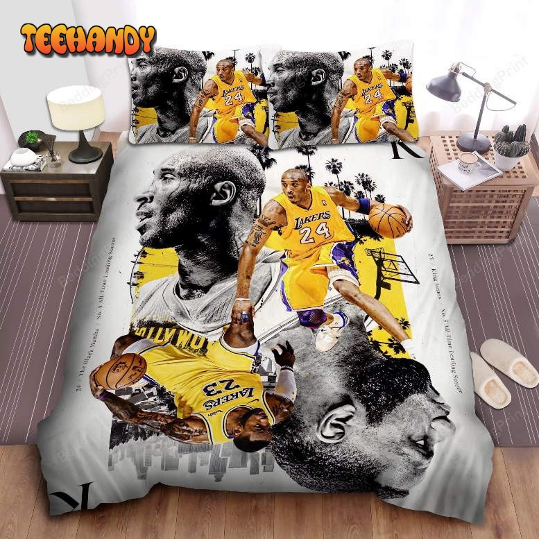 Kobe Bryant And Lebron James King Card Bedding Set