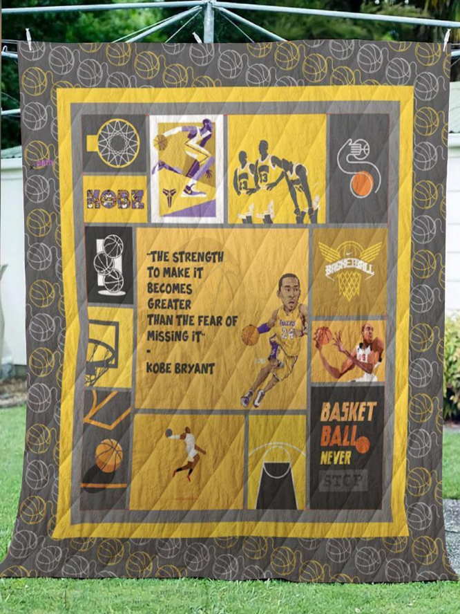 Kobe Bryant Basketball 3D Customized Quilt Blanket