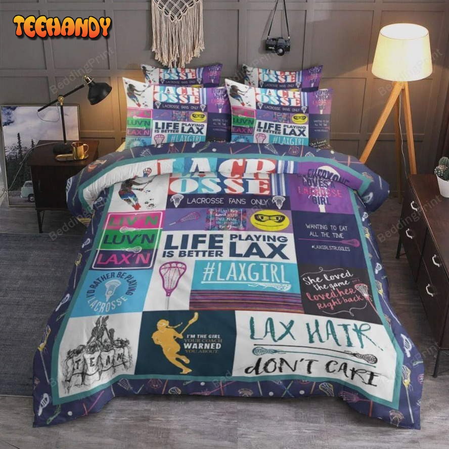 Lacrosse Life Is Better Playing Lax Bedding Sets