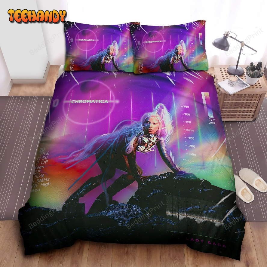 Lady Gaga Chromatica Space Theme Duvet Cover Bedding Set